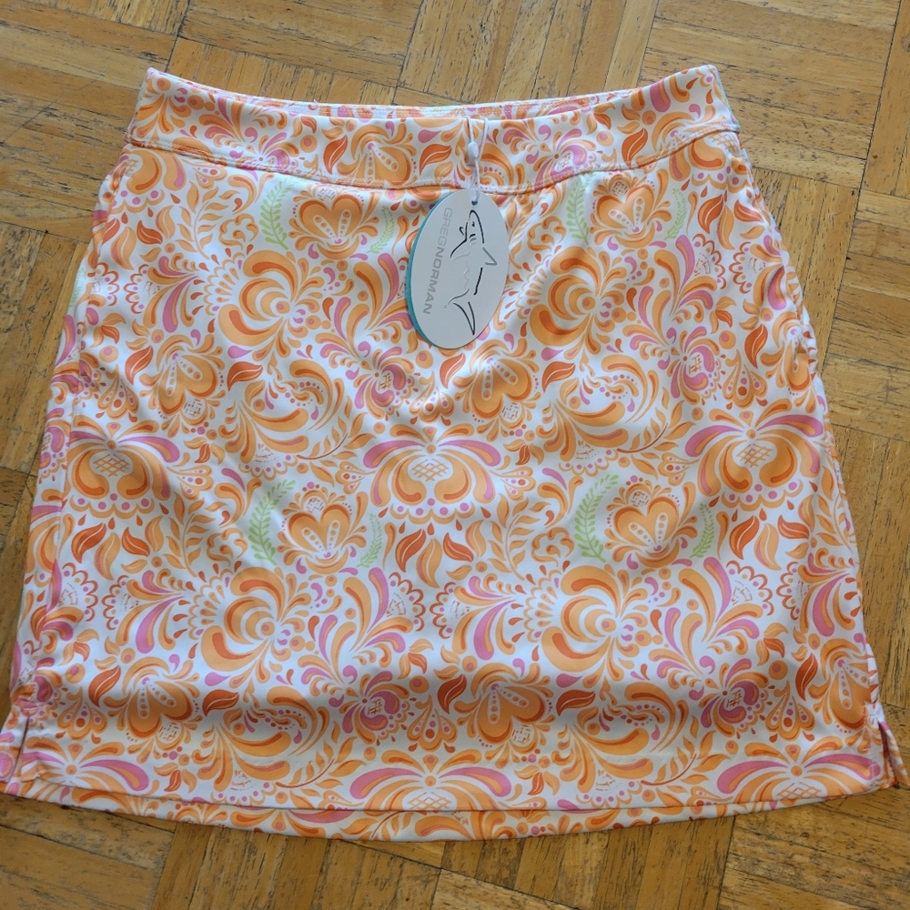 Greg Norman Colorful Skort NWT SzSML
